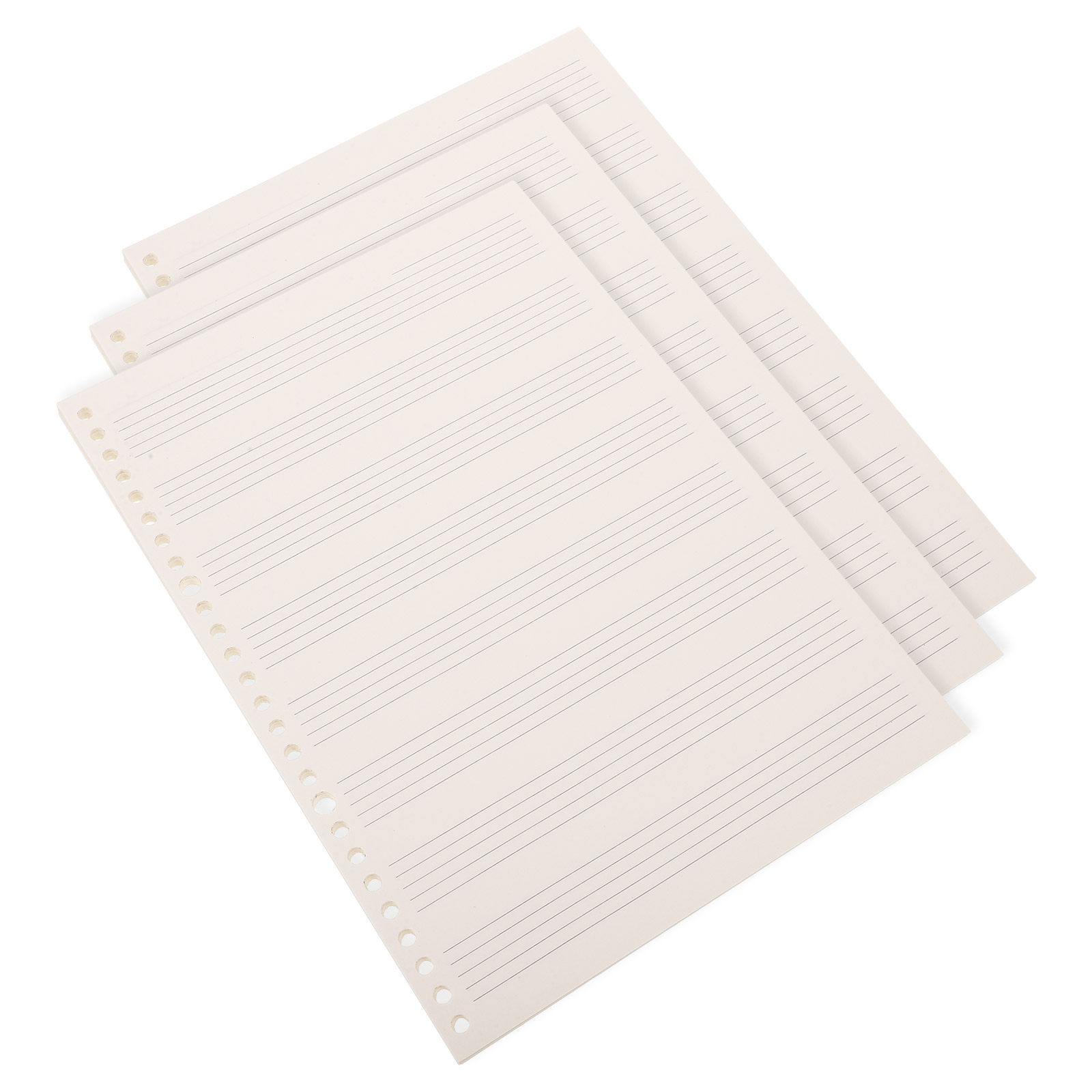 Blank Sheet Music Notebook - สมุดโน้ตเพลงกีตาร์แบบถอดประกอบได้ ขนาดกะทัดรัด 3 ชิ้น สมุดโน้ตบรรทัดห้าเส้น สำหรับผู้เริ่มต้นฝึกเขียนเพลง