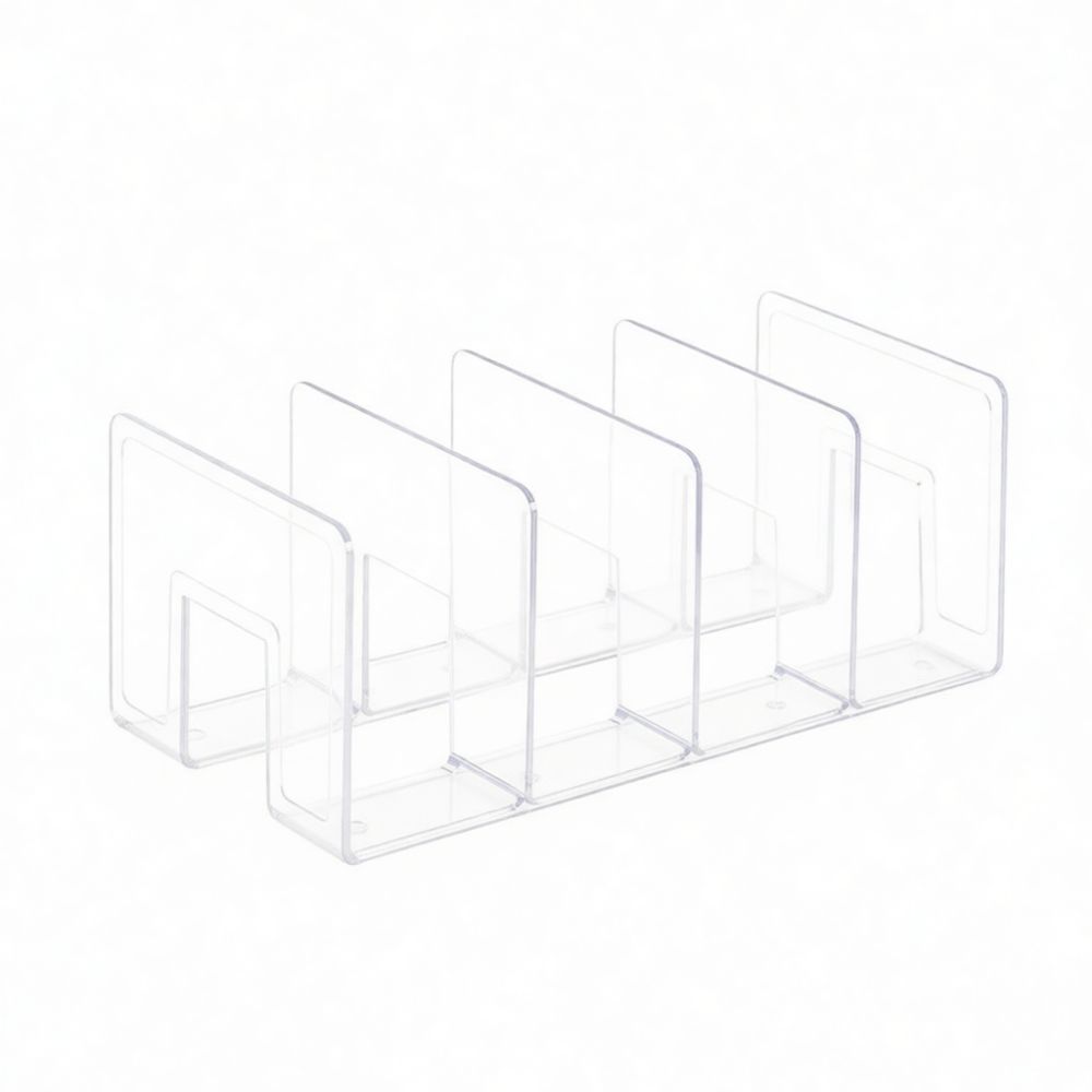 Clear Acrylic Book Stand Holder - ที่วางหนังสืออะคริลิก ชั้นวางจัดระเบียบโต๊ะทำงาน ชั้นวางเอกสารแบบใส สำหรับจัดเก็บของบนโต๊ะทำงานในบ้านและสำนักงาน ที่คั่นหนังสือ