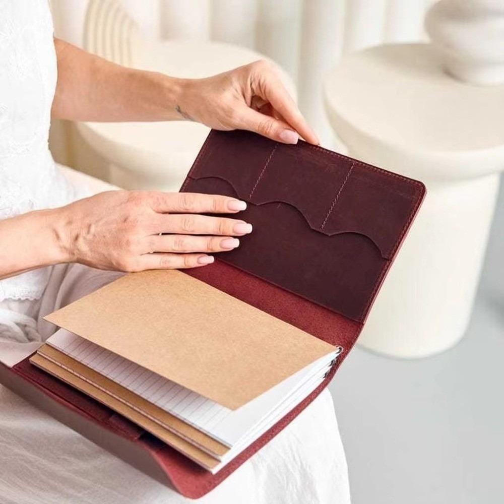 สมุดโน้ตแบบเติมไส้ได้ ปกสมุดโน - Vintage Leather Journal Notebook บทวิจารณ์และราคา