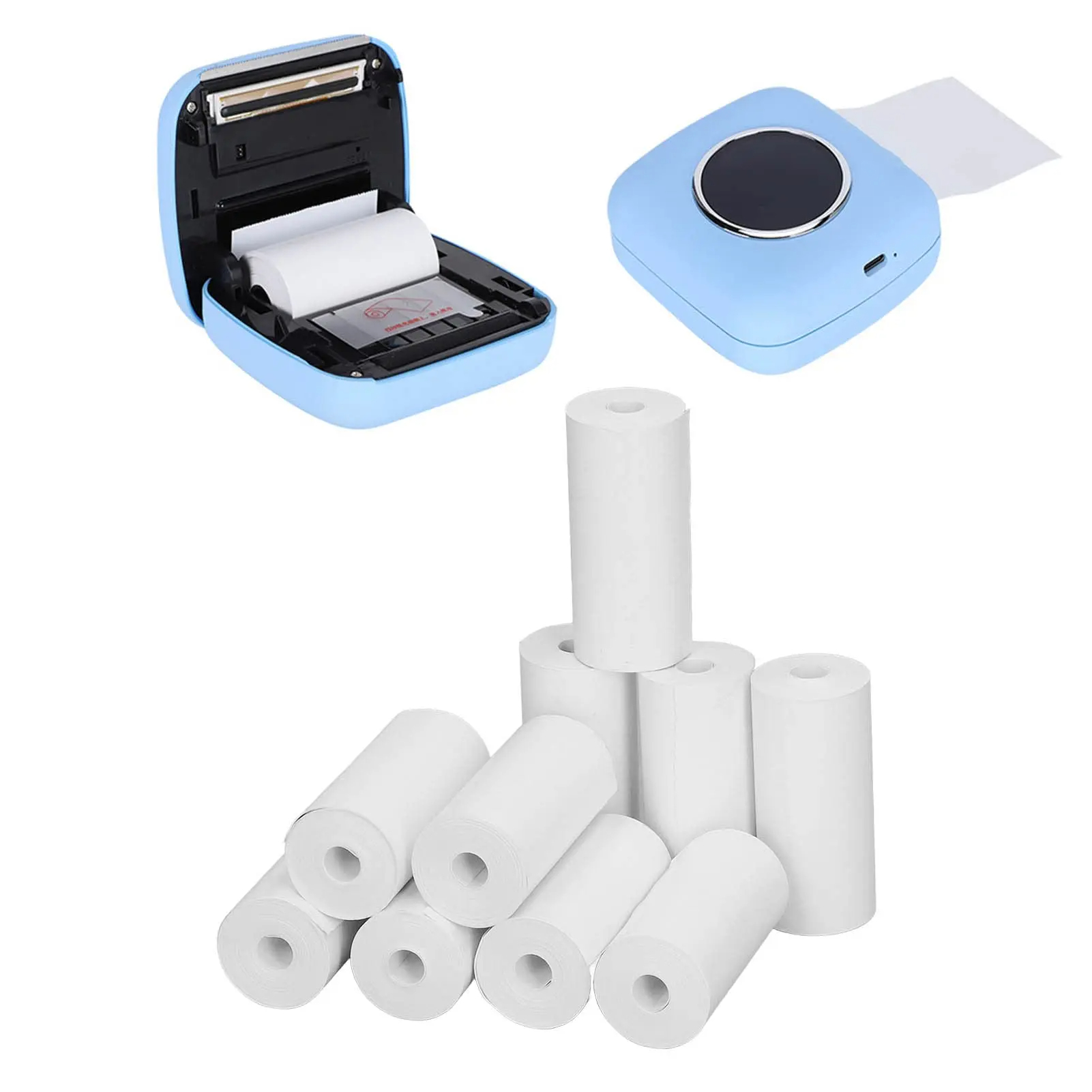10ชิ้นกระดาษเครื่องพิมพ์ขนาดเล - Mini Pocket Thermal Printer Paper Roll บทวิจารณ์และราคา