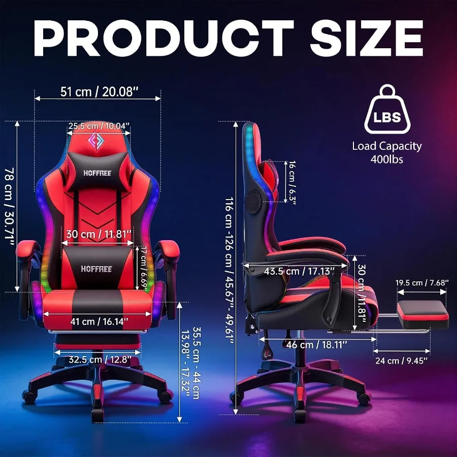 เก้าอี้เกมมิ่ง RGB พร้อมลำโพงแ - Music บทวิจารณ์และราคา