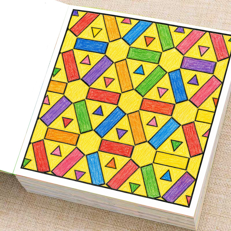 สมุดระบายสีลวดลายเรขาคณิต 28 ห - Adult Coloring Book Stress Relief บทวิจารณ์และราคา