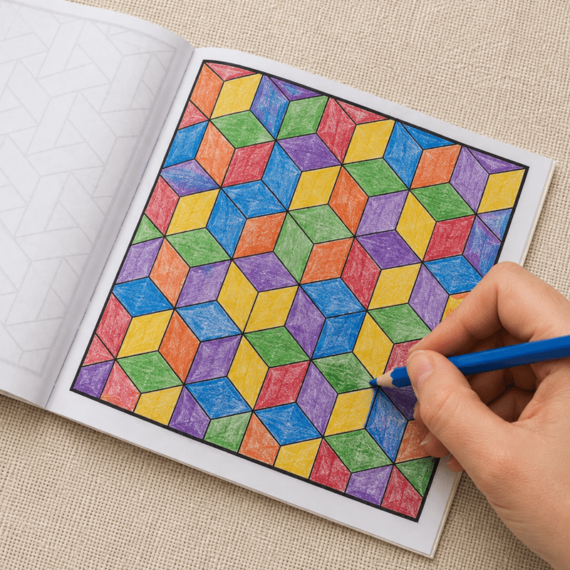 สมุดระบายสีลวดลายเรขาคณิต 28 ห - Adult Coloring Book Stress Relief บทวิจารณ์และราคา