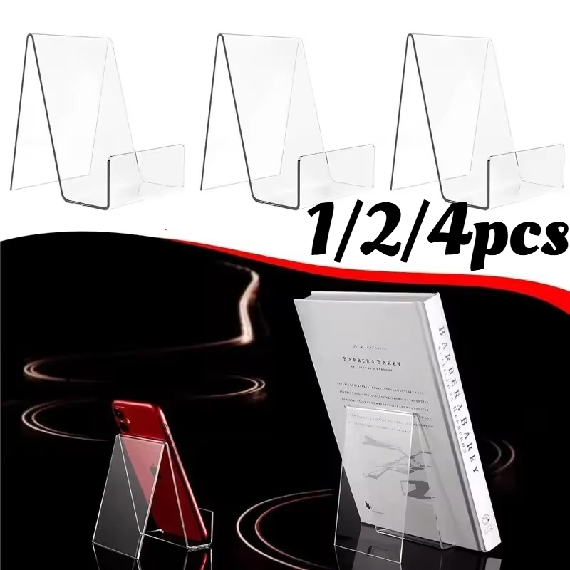 1/2/4 ชิ้น แท่นวางโชว์หนังสืออ - Clear Acrylic Book Stand Holder บทวิจารณ์และราคา