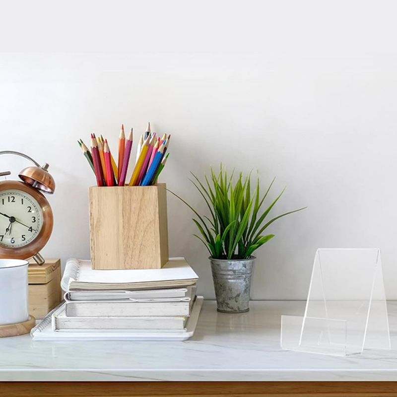 1/2/4 ชิ้น แท่นวางโชว์หนังสืออ - Clear Acrylic Book Stand Holder บทวิจารณ์และราคา