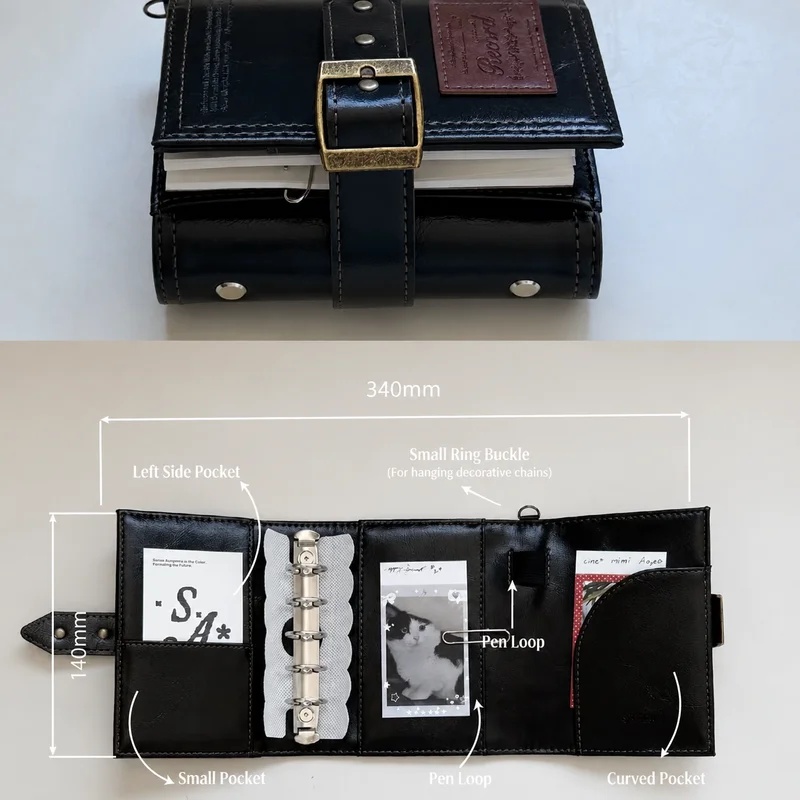 สมุดบันทึกหนังพับสามทบสไตล์วิน - Vintage Leather Journal Notebook บทวิจารณ์และราคา