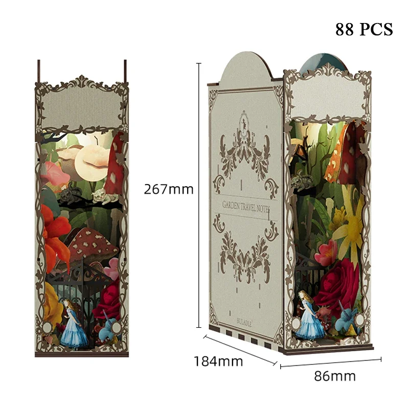 สวน Travelogue Bookends ชั้นวา - Diy Wooden Book Nook Kit Shelf Insert บทวิจารณ์และราคา