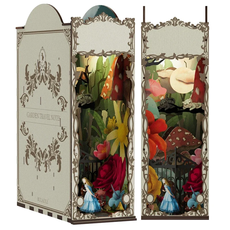 สวน Travelogue Bookends ชั้นวา - Diy Wooden Book Nook Kit Shelf Insert บทวิจารณ์และราคา