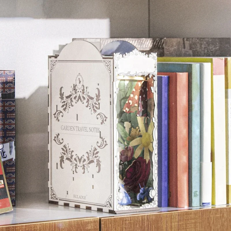 สวน Travelogue Bookends ชั้นวา - Diy Wooden Book Nook Kit Shelf Insert บทวิจารณ์และราคา